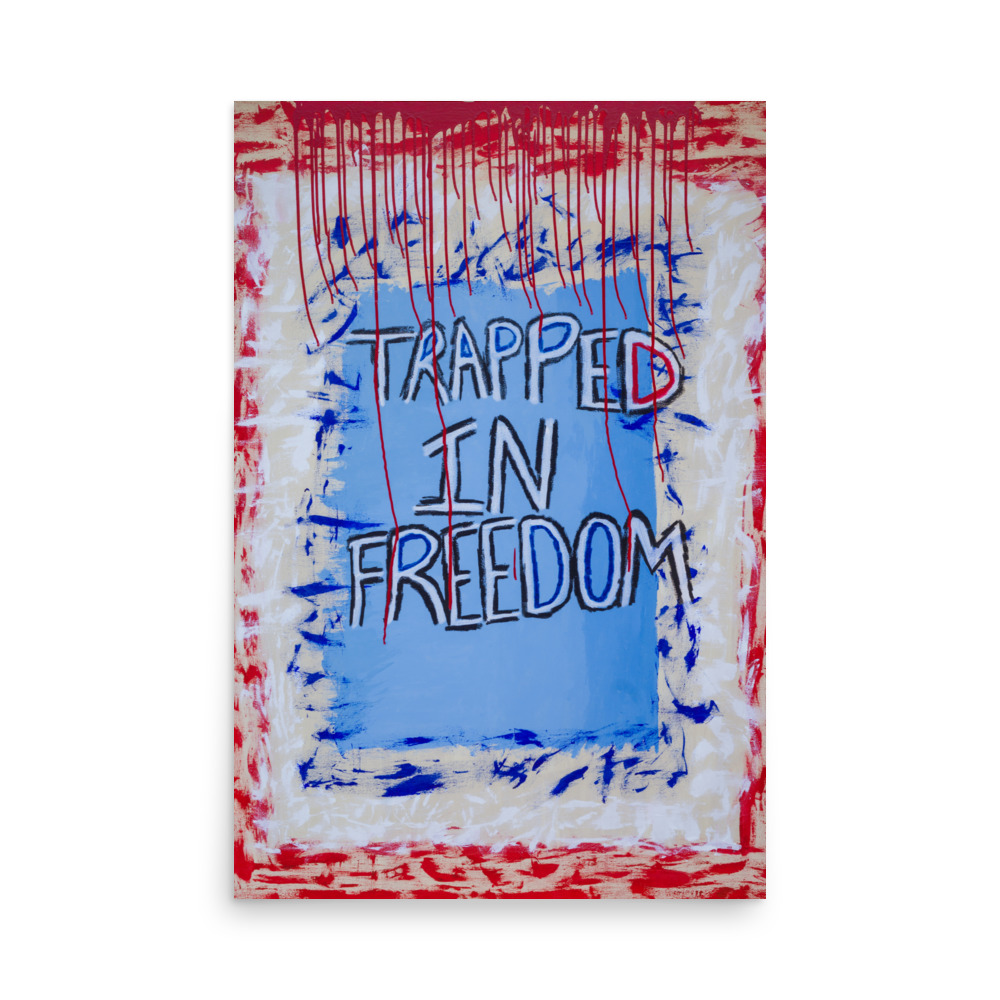 Trapped In Freedom art print for sale by Uzoma Obasi