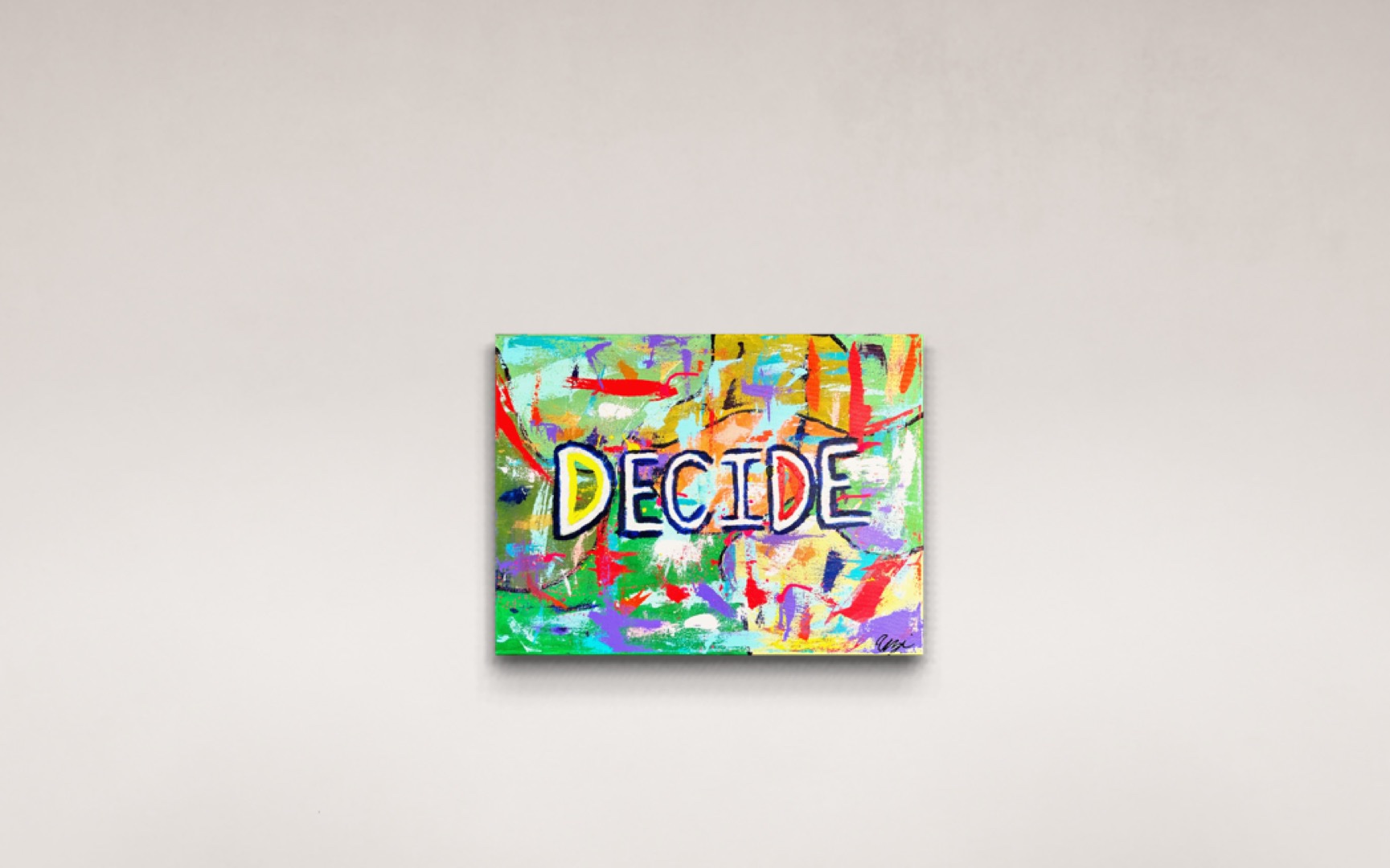 Decide acrylic paint with oil stick canvas for sale by Uzoma Obasi Uzoma Obasi | Abstract Art | Fine Art Prints | Cool Art