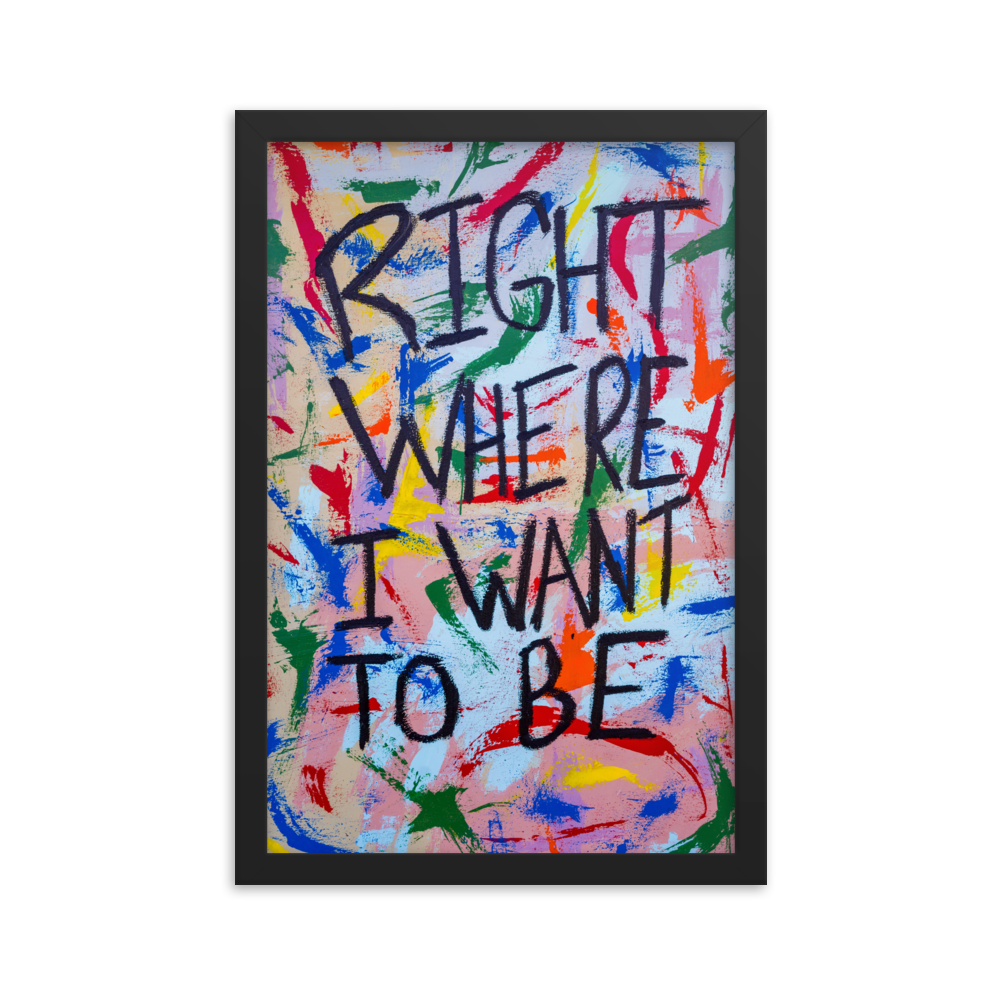Right Where I Want To Be Framed Art Print by Uzoma Obasi Uzoma Obasi | Abstract Art | Fine Art Prints | Cool Art
