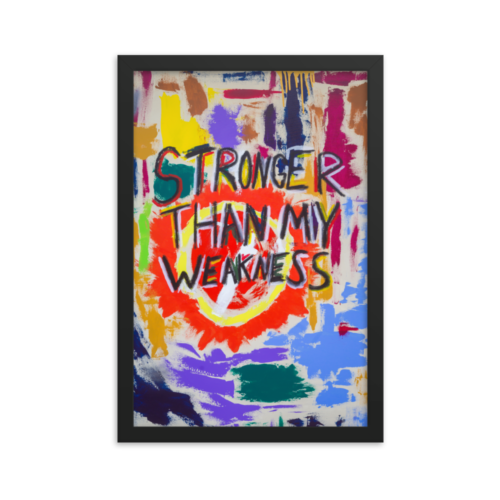 Stronger than my weakness Framed Art Print By Uzoma Obasi Uzoma Obasi | Abstract Art | Fine Art Prints | Cool Art