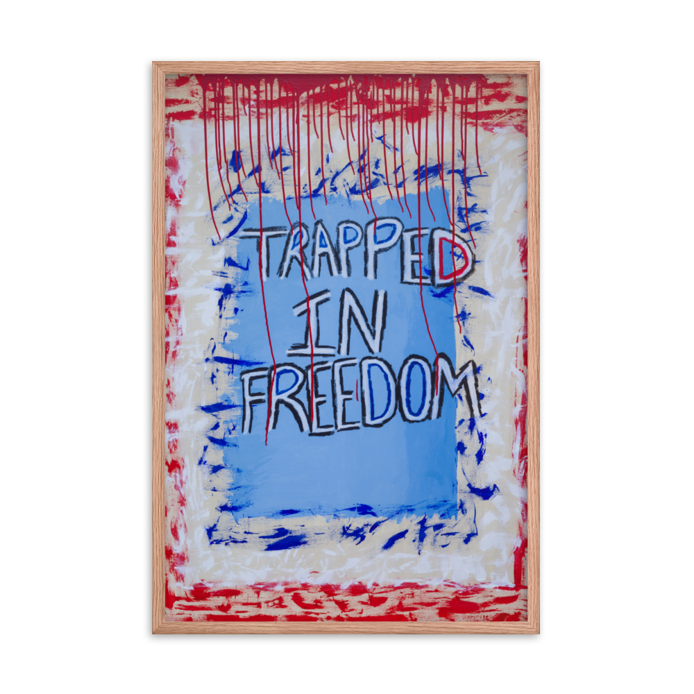 Trapped In Freedom Framed Art Print by Uzoma Obasi Uzoma Obasi | Abstract Art | Fine Art Prints | Cool Art